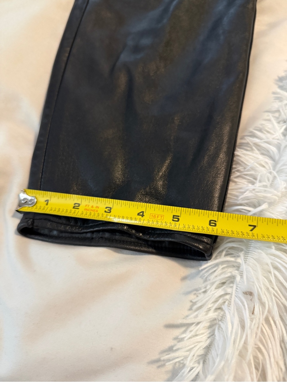 Vakko Women’s Vintage Leather Pants Size 6 High Waist Straight Leg Lined Black - Picture 5 of 13